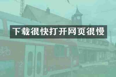 下载很快打开网页很慢