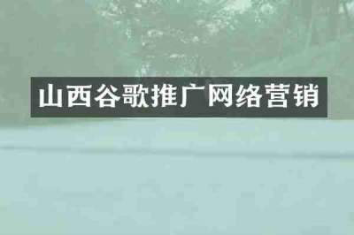 山西谷歌推广网络营销