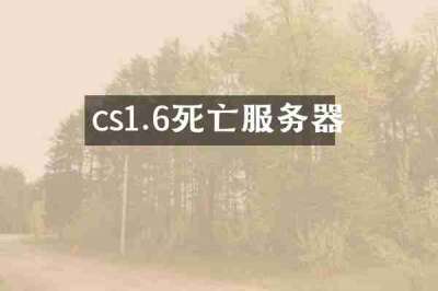 cs1.6死亡服务器