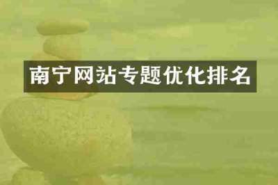 南宁网站专题优化排名