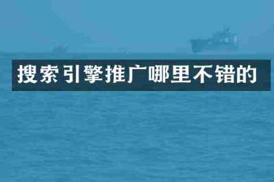 搜索引擎推广哪里不错的