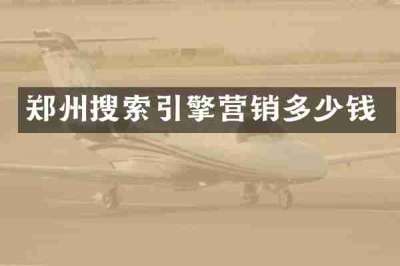 郑州搜索引擎营销多少钱
