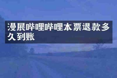 漫展哔哩哔哩本票退款多久到账