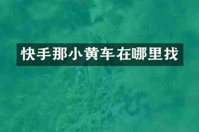 快手那小黄车在哪里找