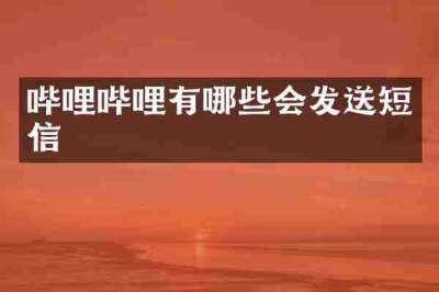 哔哩哔哩有哪些会发送短信