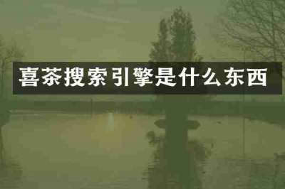 喜茶搜索引擎是什么东西