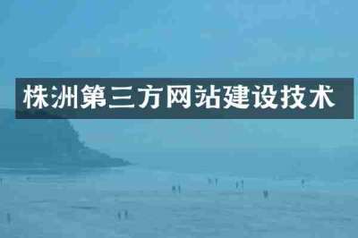 株洲第三方网站建设技术