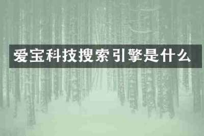 爱宝科技搜索引擎是什么