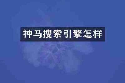 神马搜索引擎怎样