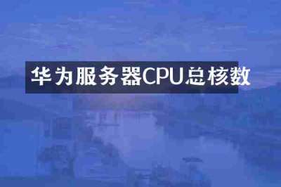 华为服务器CPU总核数