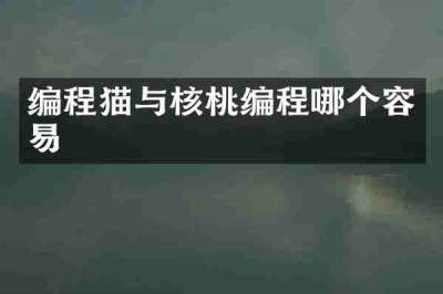 编程猫与核桃编程哪个容易