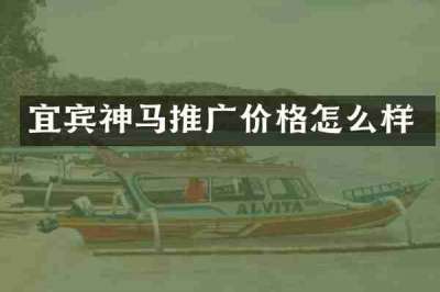 宜宾神马推广价格怎么样