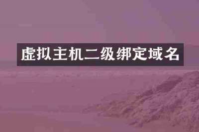虚拟主机二级绑定域名