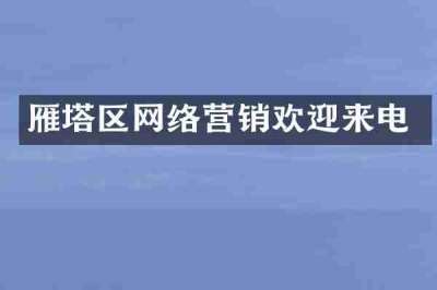 雁塔区网络营销欢迎来电