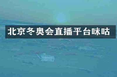 北京冬奥会直播平台咪咕