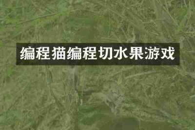 编程猫编程切水果游戏