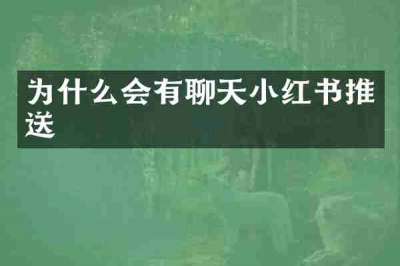 为什么会有聊天小红书推送
