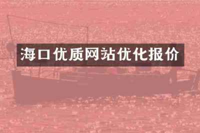海口优质网站优化报价