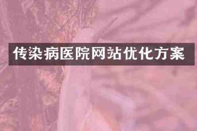 传染病医院网站优化方案