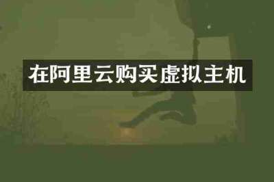 在阿里云购买虚拟主机
