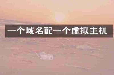 一个域名配一个虚拟主机