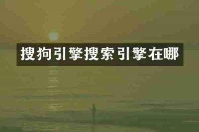 搜狗引擎搜索引擎在哪