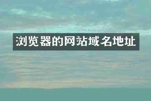 浏览器的网站域名地址