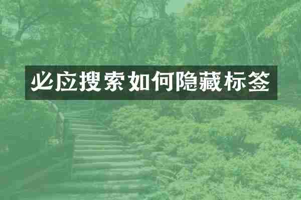 必应搜索如何隐藏标签