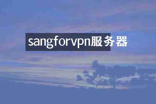 sangforvpn服务器