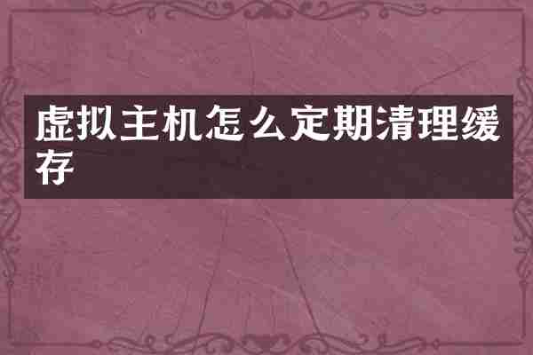虚拟主机怎么定期清理缓存