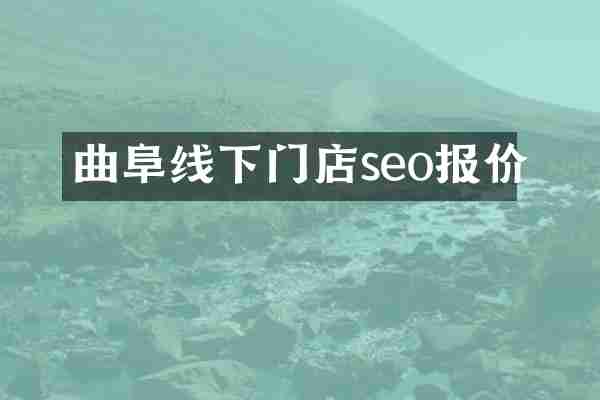 曲阜线下门店seo报价