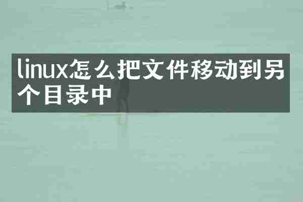 linux怎么把文件移动到另一个目录中
