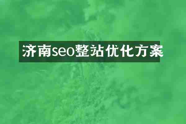 济南seo整站优化方案
