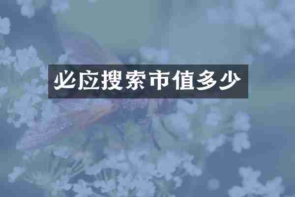 必应搜索市值多少