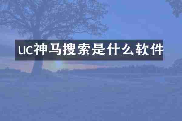 uc神马搜索是什么软件