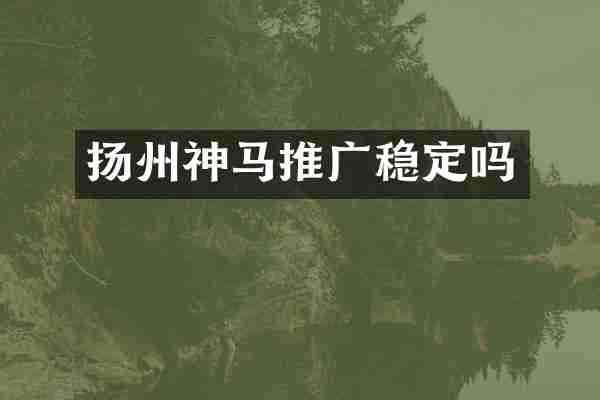 扬州神马推广稳定吗
