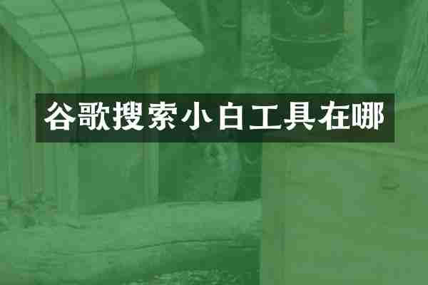 谷歌搜索小白工具在哪