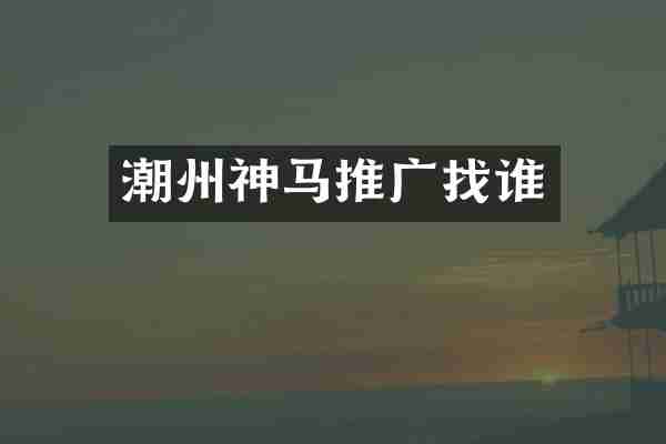 潮州神马推广找谁