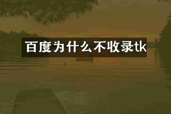 百度为什么不收录tk