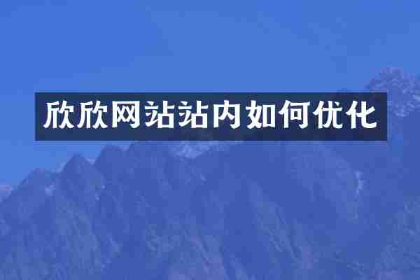 欣欣网站站内如何优化