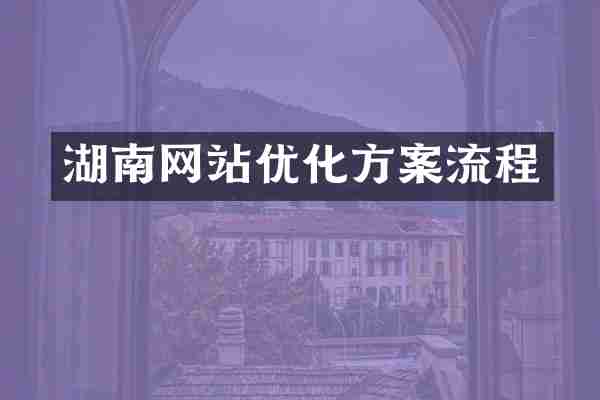 湖南网站优化方案流程