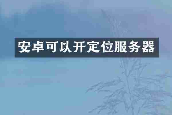 安卓可以开定位服务器