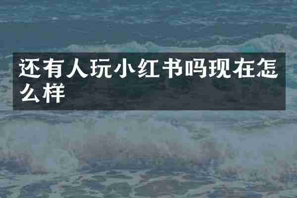 还有人玩小红书吗现在怎么样