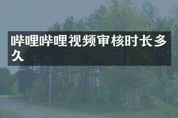 哔哩哔哩视频审核时长多久