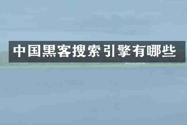 中国黑客搜索引擎有哪些