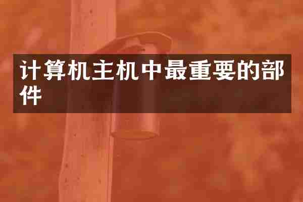 计算机主机中最重要的部件