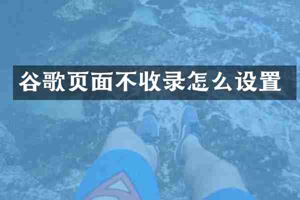 谷歌页面不收录怎么设置