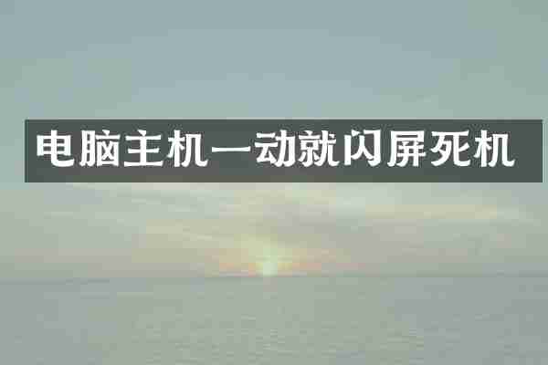电脑主机一动就闪屏死机