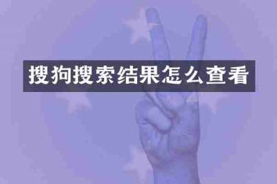 搜狗搜索结果怎么查看