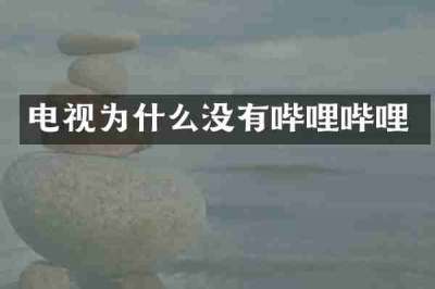 电视为什么没有哔哩哔哩